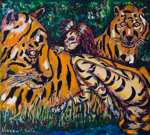 Pigen og tigerne (22x21)